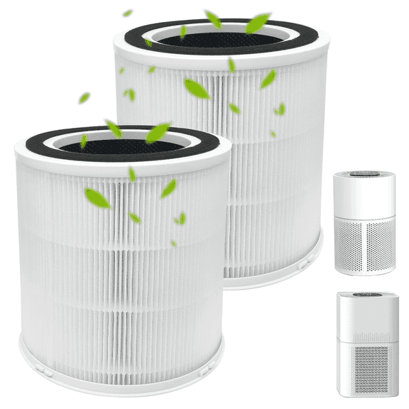 2-Pack H13 HEPA Replacement Filter | Compatible with Airfire/GCZ AP302, Dayette/JOWSET AP301 AP302 Air Purifiers | 4-Stage Filtration System