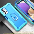 thumbnail image 5 of Dteck Galaxy A72 5G Case, Metal Ring Holder Kickstand Full Body Shockproof Sturdy Bumper Protective Cover for Samsung Galaxy A72 5G,Mint+Blue, 5 of 7