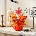 thumbnail image 6 of WYBXZ Style A Artificial Pumpkin Floral Centerpiece, Summer Table Decor with Maple Leaves, Harvest Accent (143), 6 of 7