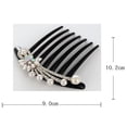 thumbnail image 2 of WRITWAA Pearl Hair Comb with Crystal for Wedding Jewelry 2Pcs, 2 of 8