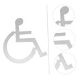thumbnail image 3 of HORIALENCE Wheelchair Disabled Toilet Sign Simple Restroom Sign For Lightweight Easy To Install For Elevators Restrooms, 3 of 8