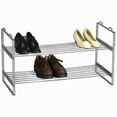 thumbnail image 5 of Household Essentials Stackable Two-Tier Shoe Rack, Chrome, 5 of 5