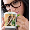 thumbnail image 2 of 3drose, a Painting of a Cute Cicada Heard in Nature Throughout the Summer, 15oz Two-tone Green Mug, 2 of 6