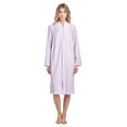 thumbnail image 2 of Casual Nights Women's Zipper Front Jacquard Terry Fleece Robe Duster - Purple - XX-Large, 2 of 4