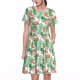 thumbnail image 1 of Balery Flamingo And Monstera Vestidos sueltos de manga corta para mujer, vestidos de verano 2025, vestidos casuales de corte A con vuelo., 1 of 6