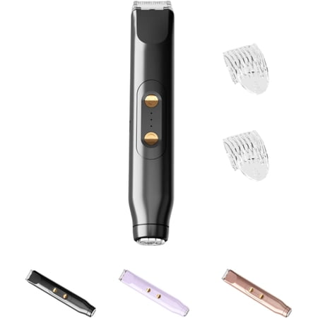 Men’s Precision Hair Trimmer Waterproof Cordless Beard Sideburn Body Grooming Kit Adjustable Length (Black)