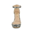 thumbnail image 2 of BLISSFUL STEP Chaussures pour Femmes à Plateforme Colorée à Talons Épais avec Bride à la Cheville Sandales à Bout Ouvert Transparent Gris 9, 2 of 8