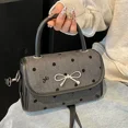 thumbnail image 2 of MBTI Elegante bolso de hombro para mujer, con bonito lazo de lunares, estilo coreano, informal, literario, exquisito, nuevo, estético, 2 of 5