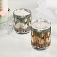 thumbnail image 2 of Yayeee 2 Pack Qtip Holder Bathroom Cotton Swab Canister with Lid Clear Dispenser Set, Winter Goose Scarves, 2 of 6