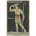 thumbnail image 2 of Richard Nicolaüs Roland Holst 11x14 Black Ornate Wood Framed Double Matted Museum Art Print Titled: Design for Costume for Alexander (1910), 2 of 5