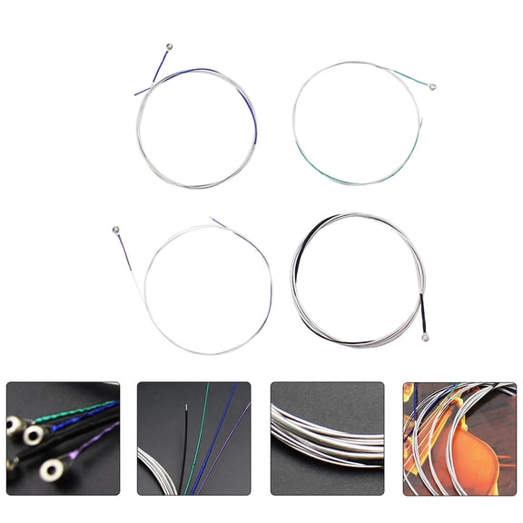 Homoyoyo 4-Piece Stainless Steel Cello Strings Set for Rich Sound and Performance