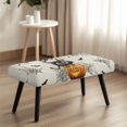 thumbnail image 4 of XYZCANDO Cat Spider Web Pattern Polyester Spandex Fabric Bench Covers with Anti Scratch, Comfortable Soft Bench Slipcover for Dining Room, 4 of 9