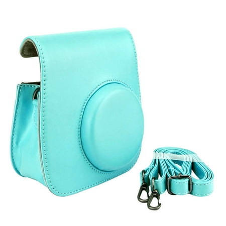 Blue Candy Camera Case - Ice Blue Groovy Case For Fuji Instax Mini Camera + Strap New!! Top Value!!