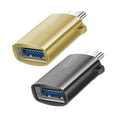 thumbnail image 2 of Almencla 2x2 Pieces USB C Splitter Audio Output Laptop Splitter Easy to Use USB 3.0 Hub black and gold, 2 of 8
