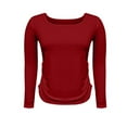 thumbnail image 6 of Posijego Women's Crop T Shirts Square Neck Long Sleeve Shirt Plain Basic Tee Fall Tops Going out Tight Shirts, 6 of 7