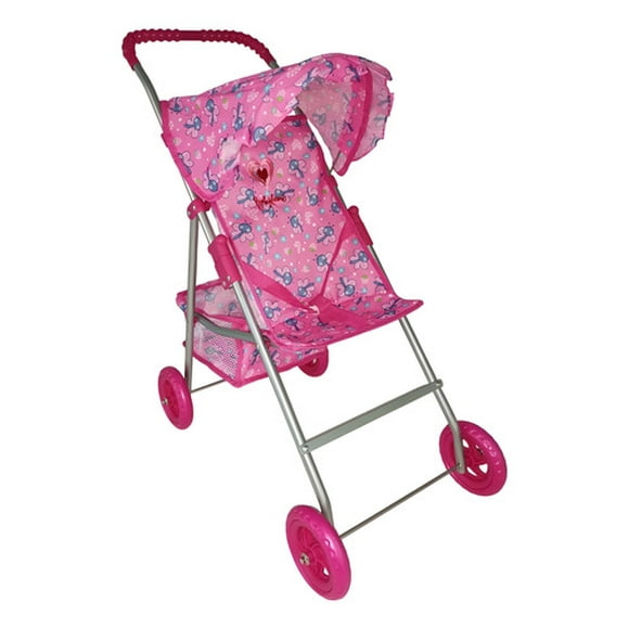 Carriola Para Muñecas Baby Kaori Aa01 Canastilla De Malla Rosas Mariposas