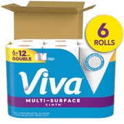 Viva Multi-Surface Cloth Paper Towels, 6 Double Rolls, 110 Sheets per Roll