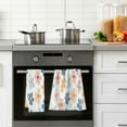 thumbnail image 4 of Yayeee 2 Pack Hand Towels for Bathroom 100% Cotton 16" x 28" Soft Absorbent Kitchen Towel, Colorful Flowers, 4 of 7