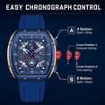 thumbnail image 4 of Watches for Men Multifunction Moon Phase Calendar Wrist Watches Luxury Quartz Waterproof Watch with Silicon Strap Gift for man, 4 of 8