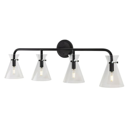 

Forte Lighting 5733-04 Beaker 4 Light 36 Wide Bathroom Vanity Light - Black