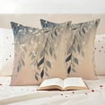 thumbnail image 3 of Fall Leaf Pillow Covers 2 Pack Watercolor Vintage Black Leaves Plant Linen Texture Pillowcase Waterproof Outdoor Throw Pillow Cover for Patio Garden Square Cushion 20”x20”, 3 of 9