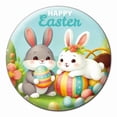 thumbnail image 2 of Easter Rabbit Egg Pin Backpack Brooch 58 mm Metal Badge for Clothing Hats Bags, 2 of 3