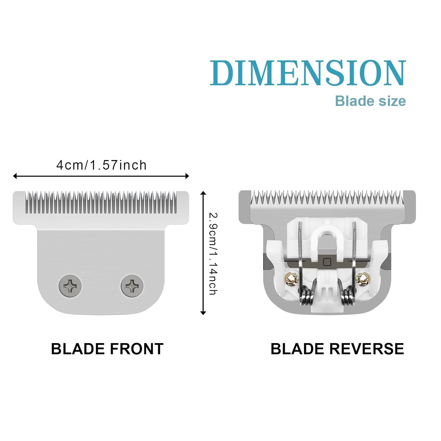Replacement Detachable T Blade Compatible with Wahl T Blades for Trimmer Models （2 pack）