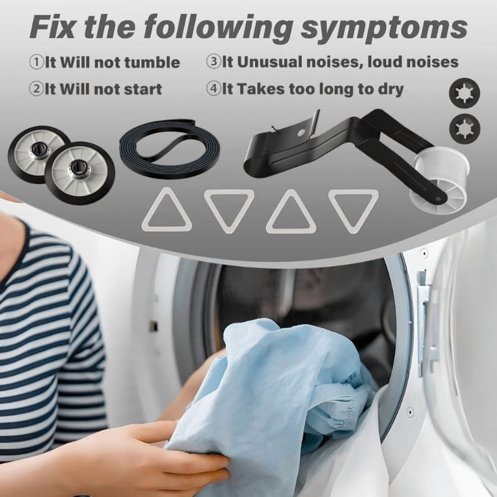 High Quality Dryer Repair Kit Includes Roller Pulley Belt for Common Issues