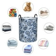 thumbnail image 4 of Susaid Blue Paisley Pattern Vintage Print Waterproof Oxford Cloth Storage Circular Laundry Hamper BasketCapacity for Home-Small, 4 of 6