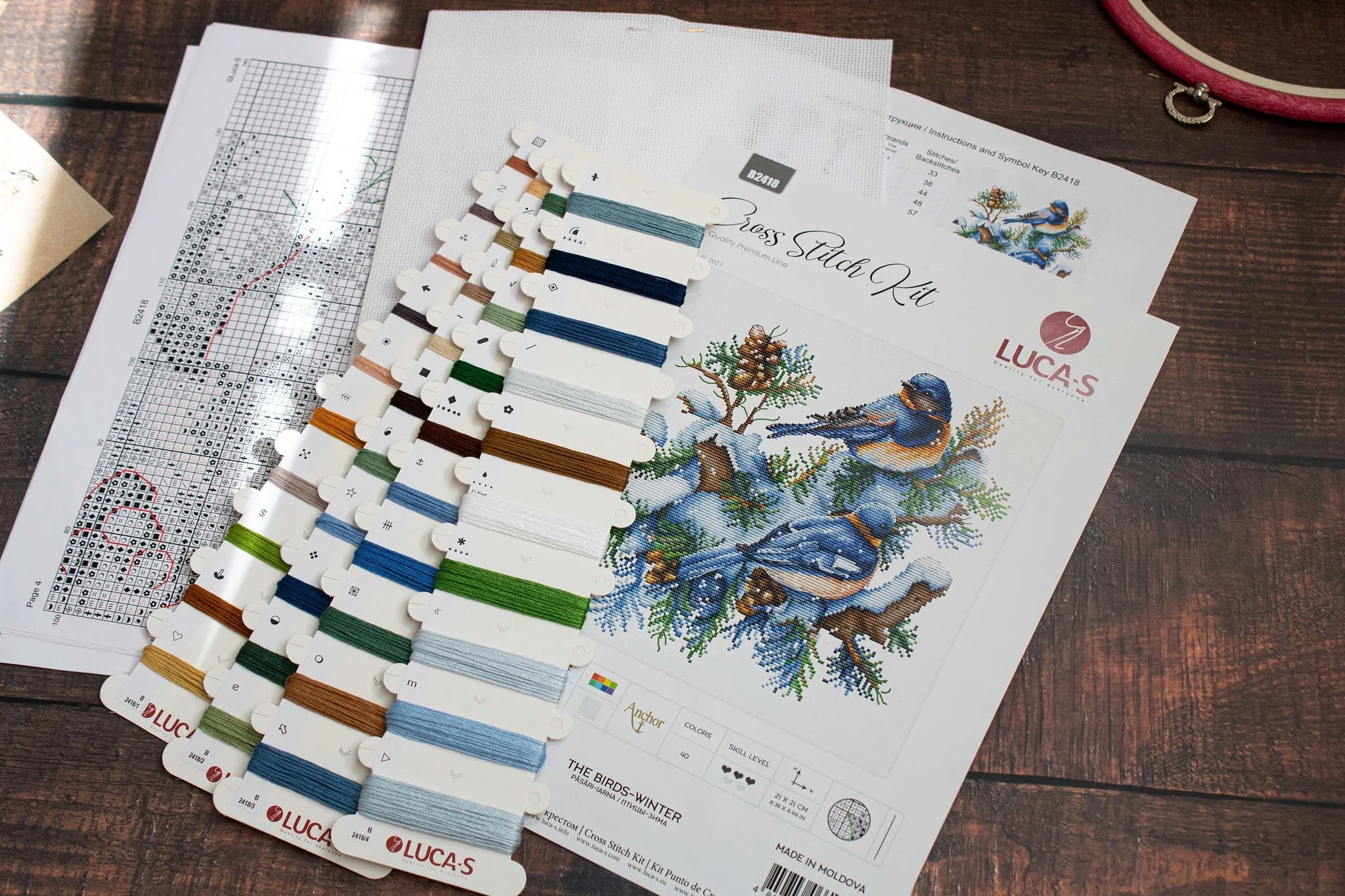 Luca-S The Birds - Winter Counted Cross-Stitch Kit
