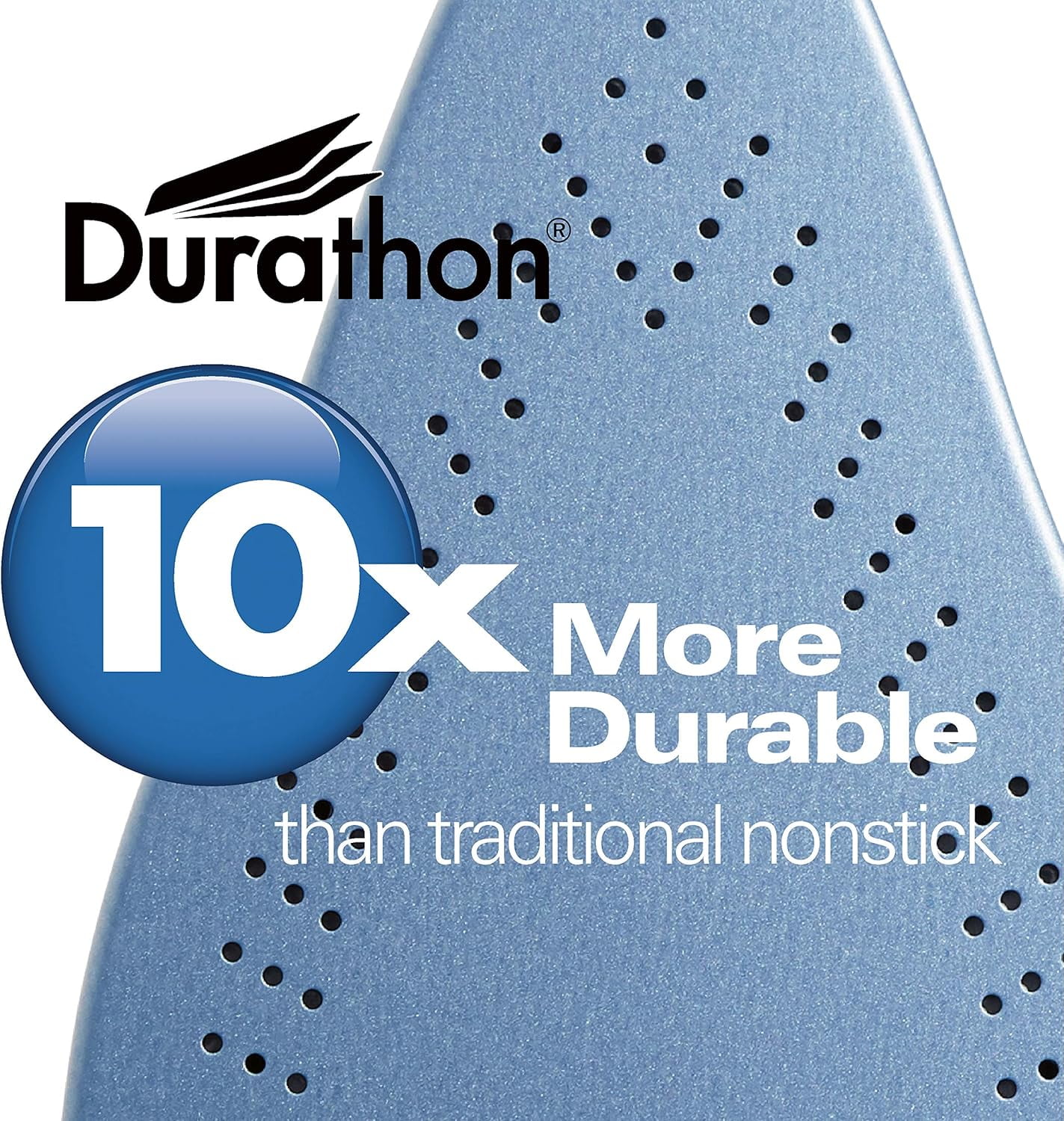 Steam Iron & Vertical Steamer for Clothes with Scratch-Resistant Durathon Soleplate, 8' Retractable Cord, 3-Way Auto Shutoff, Anti-Drip, 1500 Watts, Blue