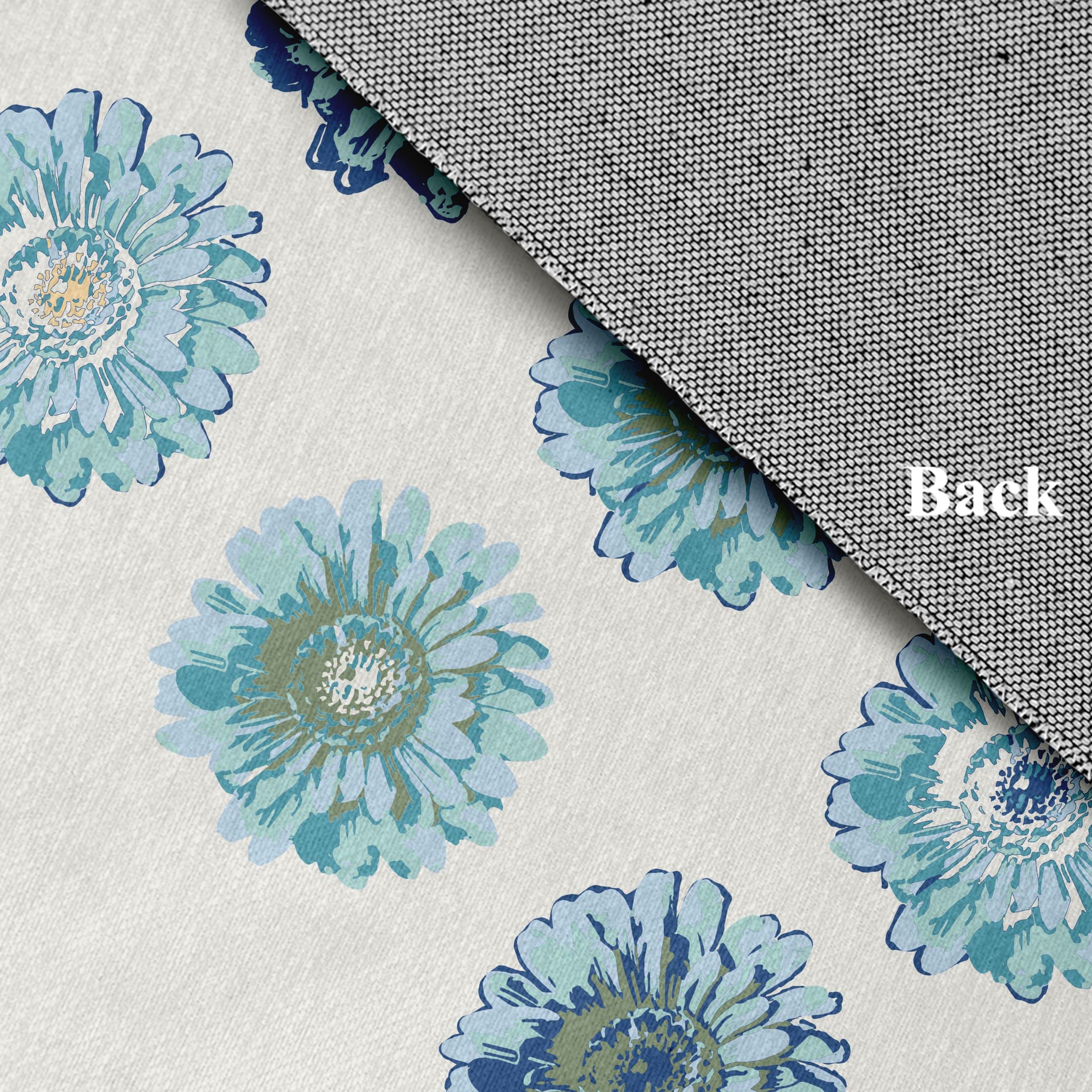Simply Daisy 3' x 5' Dark Cobalt Blue Gypsy Floral Spring Chenille Rug
