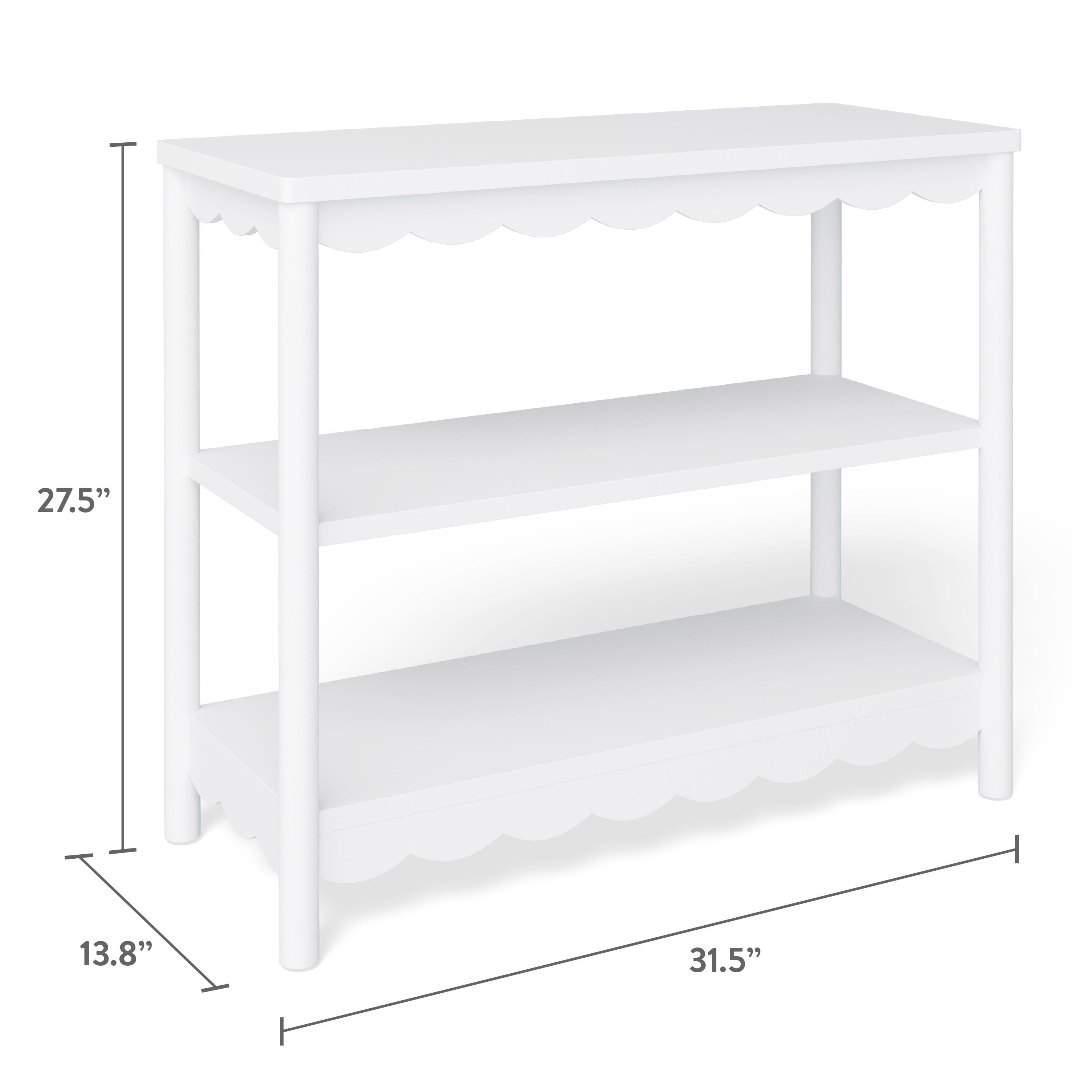 Mainstays Kids Scallop Bookcase, White