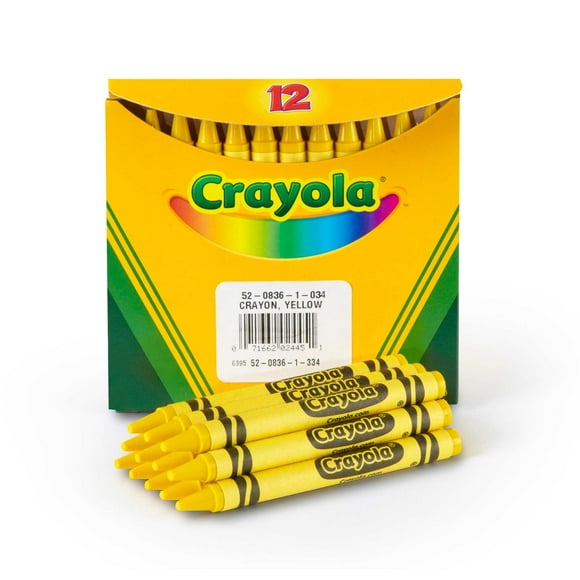 Crayola Crayon Refill, Standard Size, Yellow, Pack of 12