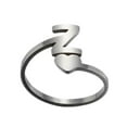 thumbnail image 1 of PVCS Bagues d'Ouverture Mode 26 Lettres Anglaises en Acier Inoxydable pour Filles Amour Bijoux Rétro, 1 of 1