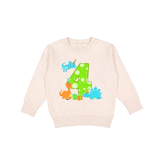 Inktastic Dinosaur Party-fourth Birthday Toddler Sweatshirt