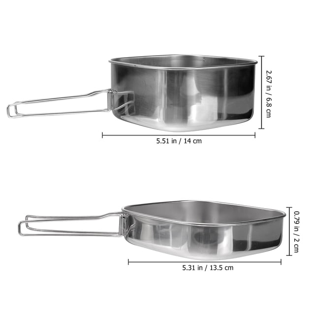OULII 6Pack Barbecue Combination Pot Heat Insulation Easy to Clean for Camping Picnic Set