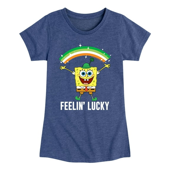 SpongeBob SquarePants - Feelin' Lucky - Toddler And Youth Girls Short Sleeve T-Shirt