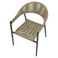 thumbnail image 3 of Mainstays Patio Curved Back Wicker Stacking Chair - Yellow, 3 of 8