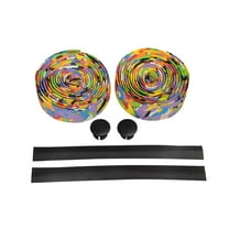 Bike Handlebar Tape, 2 Roll Road Bicycle Bar Tape, EVA Foam Cycling Handlebar Wraps with End Plugs, Cycling Handle Wraps for Mountain Bike, Bike, Road Bike, BMXs