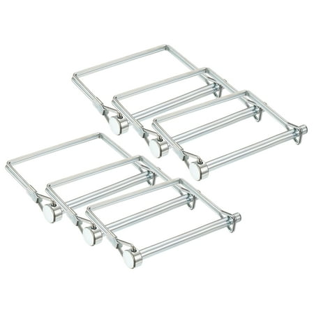 Uxcell 6 Pcs Trailer Coupler Pin 1/4 x 2.8 Square Safety Wire Spring Lock Hitch Pin