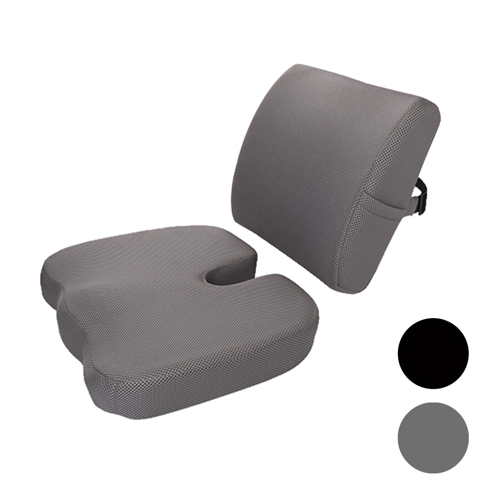 Seat Cushion & Lumbar Support Memory Foam Ergonomic Lumbar Support Pillow for Office Chair Auto