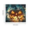 thumbnail image 4 of Halloween Tapestry Halloween Decor, Halloween Ghost Puzzle Pumpkin B Wall Tapestry Aesthetic, Halloween Decorations Tapestry Wall Hanging for Bedroom, Livingroom - 60x51in, 4 of 6