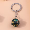 thumbnail image 6 of Naierhg Dice Keychain 20 Sides Number Curved Stainless Polished Chain Geometric Car Key Holder Handbag DIY Pendant Key Organizer, 6 of 8