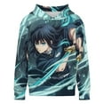 thumbnail image 5 of Demon Slayer Tokito Muichiro Kids Hoodie Cozy Hooded Sweatshirt Long Sleeve Sweater Tops Pullover Hoodies Boys Girls 6-8Y, 5 of 8