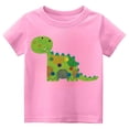 thumbnail image 3 of Gelikeya Saint Patricks Day Shirt Toddler Boys Girls Shamrocks Clovers Round Neck Tshirts Soft Comfortable Loungewear Pullover Tops #02 Pink & 4-5 Years, 3 of 5
