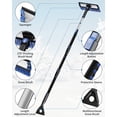 thumbnail image 4 of JOYTUTUS Snow Brush and Extendable 61.3" Ice Scraper,Snow Broom with 270° Pivoting Head and Foam Grip for Car, Black, 4 of 7