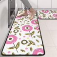 thumbnail image 2 of Kitchen Rugs Sets Of 2,Pioneer Flower Floral Print Pattern Anti Fatigue Kitchen Mat Rugs Non Slip Washable,Decorative Kitchen Floor Mats for Kitchen,Sink,Laundry,17"x47"+17"x47", 2 of 5