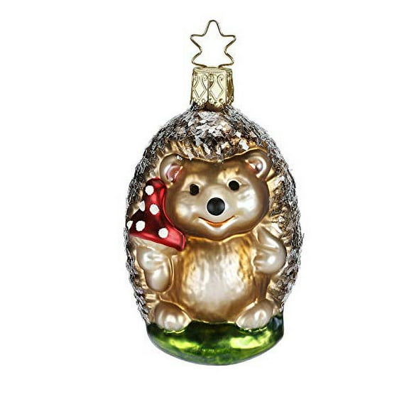 Inge Glas Papa Hedge Hedgehog German Glass Christmas Tree Ornament FREE BOX
