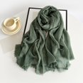 thumbnail image 2 of Scarfs for Women Winter Clothing Mens Scarf Fitness Neck Warmer Cotton Gifts for Men Soft Women's Scarves Light Green, 2 of 7